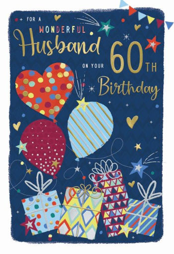 Picture of FOR A WONDERFUL HUSBAND ON YOUR 60TH BIRTHDAY CARD